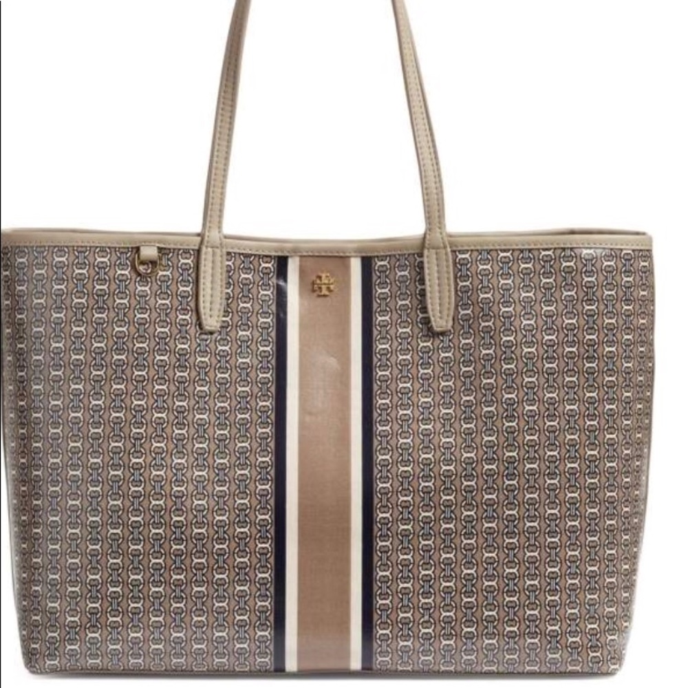 Tory Burch Tan Geometric Tote